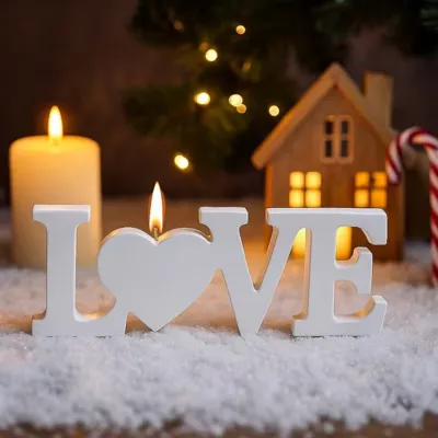 Velik silikonski kalup za sveče in mila LOVE